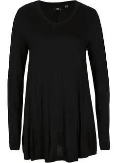 Longsleeve van viscose, wijd uitlopend, bonprix