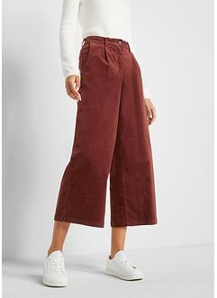 Wijde stretch corduroy culotte met high-waist comfortband, 7/8 lengte, bpc bonprix collection