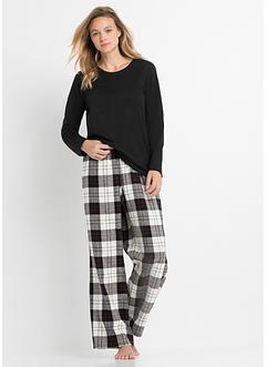 Pyjama met flanellen broek en cadeauzakje (3-dlg. set), bpc bonprix collection