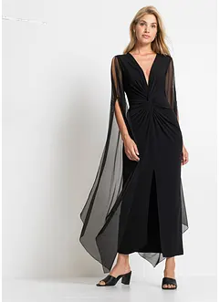 Maxi jurk met lange mesh mouwen, bonprix