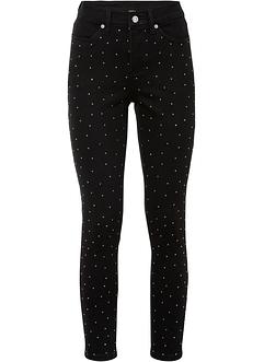 Stretch jeans met stras applicatie, BODYFLIRT