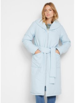 Lange, gewatteerde jas met ceintuur van gerecycled polyester, bpc bonprix collection