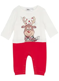 Baby kerst jumpsuit van biologisch katoen, bonprix