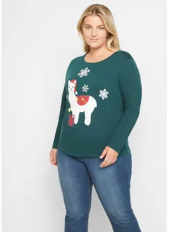 Longsleeve met kerstprint, bonprix