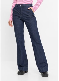 Flared jeans high waist met biologisch katoen, RAINBOW