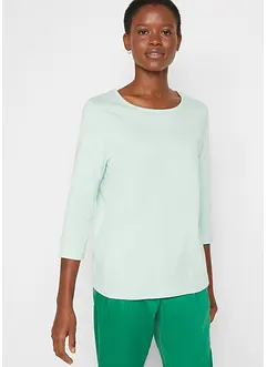 Longsleeve met ronde hals (set van 5), 3/4 mouw, bonprix