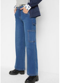 Stretch jeans, worker jeans, wide, high rise, John Baner JEANSWEAR