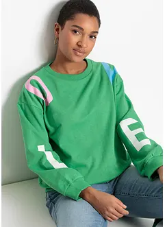 Oversize sweater met letterprint, bonprix