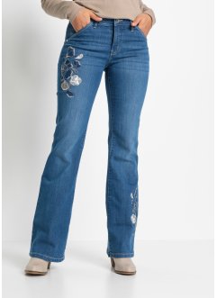 Flared jeans met bloemenborduursel, RAINBOW