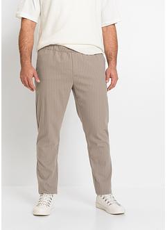 Regular fit chino instapbroek met gerecycled polyester en krijtstrepen, tapered, RAINBOW