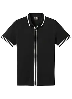 Piqué poloshirt met ritssluiting van katoen, bonprix
