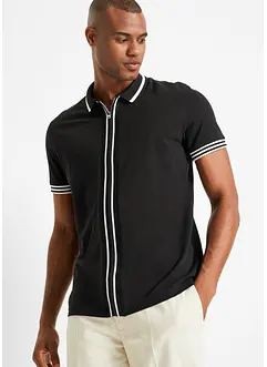 Piqué poloshirt met ritssluiting van katoen, bonprix