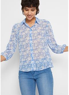 Blouse van chiffon met gerecycled polyester, RAINBOW