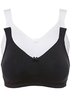 T-shirt bh zonder beugels met katoen (set van 2), bpc bonprix collection