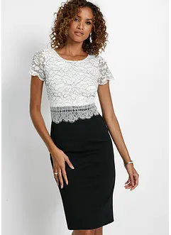 Jurk met kant, bonprix