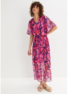 Chiffon jurk met vleugelmouwen, bpc selection