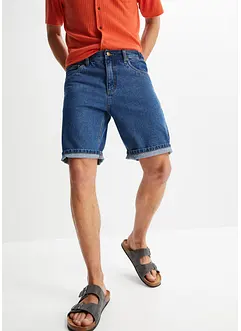 Jeans bermuda met elastiek opzij, classic fit, bonprix
