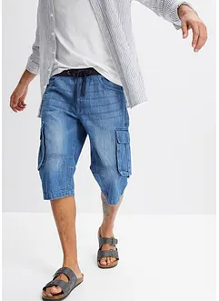 Lange jeans bermuda, loose fit, bonprix