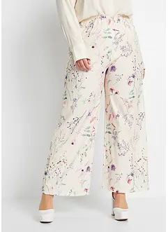 Jersey broek met bloemenprint, bonprix