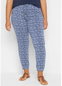 Jersey broek met print van soepele viscosemix, bonprix