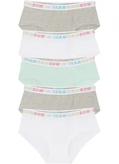 Meisjes hipster met zacht katoen (set van 5), bonprix