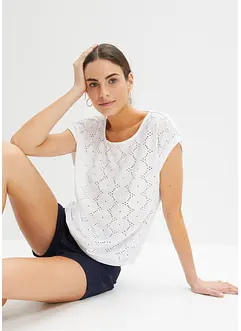 Shirt met broderie anglaise, bonprix