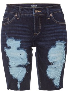 Jeans bermuda met destroyed effecten, RAINBOW