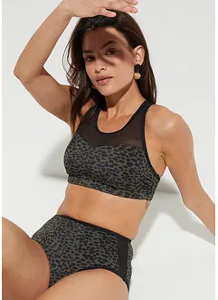 Bralette bikini (2-dlg. set) met transparant inzetstuk, bonprix
