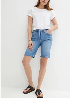 Slim fit jeans bermuda met mid waist, bonprix