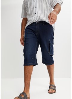 Lange stretch jeans bermuda met comfort fit, regular fit, John Baner JEANSWEAR