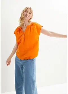 Mousseline blousetop van katoen, bonprix