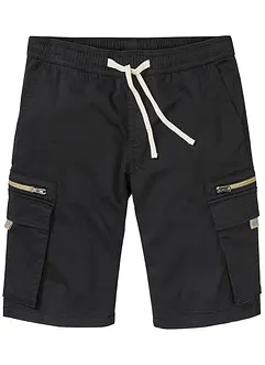 Stretch instap bermuda met cargozakken, regular fit, bonprix