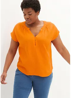 Mousseline blousetop van katoen, bonprix