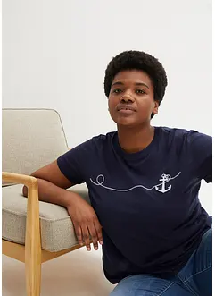 T-shirt met borduursel, bonprix