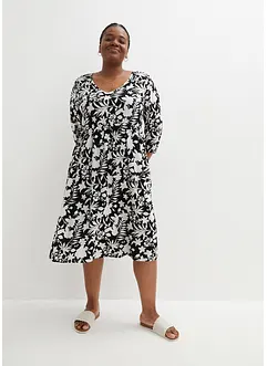 Midi jurk van soepele viscose, bonprix