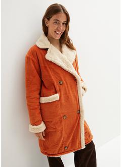 Lange corduroy jas met teddy voering, bpc bonprix collection