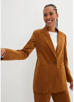 Corduroy blazer met opgestikte zakken en biologisch katoen, bonprix