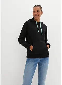 Hoodie met contrastdetails van biologisch katoen, bonprix