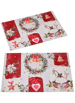 Placemats met kerstprint (set van 2), bonprix