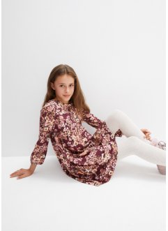 Meisjes jersey jurk met bloemenprint (set van 2), bpc bonprix collection