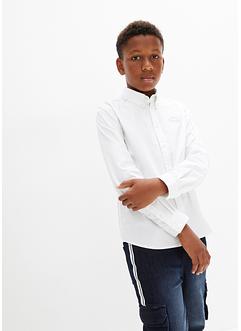 Jongens overhemd met borduursel en lange mouwen, slim fit, bpc bonprix collection
