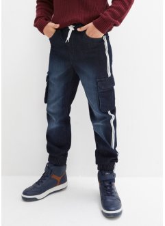Jongens thermo instapjeans met tapes, tapered fit, John Baner JEANSWEAR