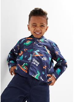 Jongens overhemd met dino's en lange mouwen, slim fit, bpc bonprix collection