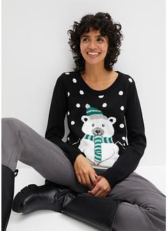 Kersttrui met ronde hals, bpc bonprix collection