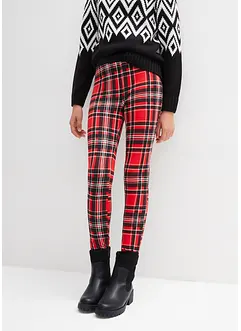 Meisjes geruite thermo legging, bonprix