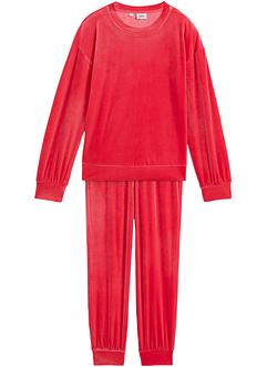 Meisjes huispak van fluweel (2-dlg. set), bpc bonprix collection