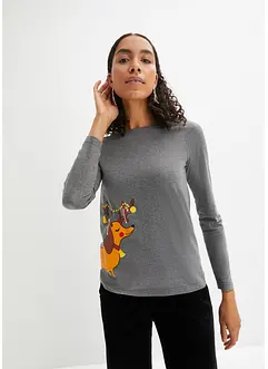 Longsleeve met kerstprint, bonprix