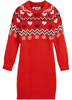Meisjes gebreide jurk met Noors patroon, bonprix