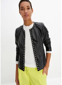 Imitatieleren blazer met studs, bonprix