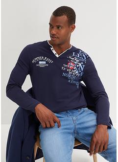 Henley longsleeve met print, bpc selection